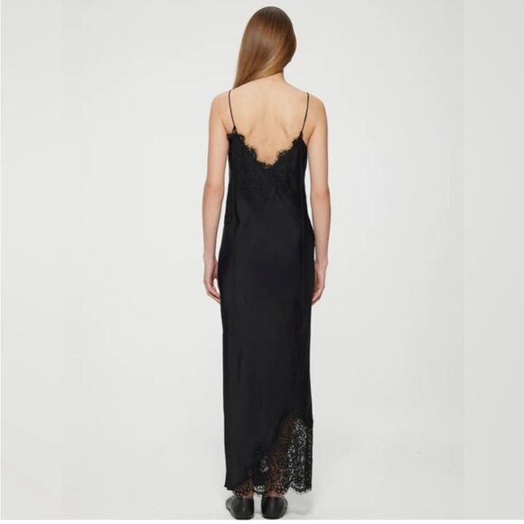 Róhe Black V-Neck Slip Dress - Picture 2 of 7